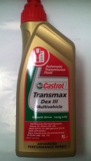 Трансмисионно масло CASTROL TRANSMAX DEX III Multivehicle за автоматична скоростна кутия.
Цена: 1л.-25лв.